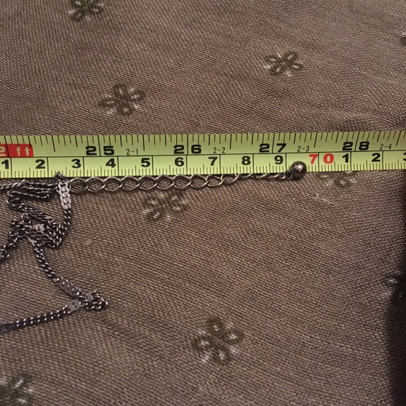 Vintage Black And Clear Beaded Silver Tone Layered Sweater Necklace - Picture 8 of 8